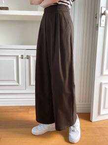 DAZY Dames effen kleur eenvoudige dagelijkse casual lange broek