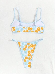 Swim Mod Set de costume de baie pentru damă cu imprimeu floral pentru zi, vară - Multicolor - Vizualizare 6
