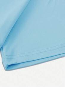 Manfinity Roughcore Men's Round Neck Printed Casual Daily Wear Short Sleeve T-Shirt For Summer - Blue - View 3