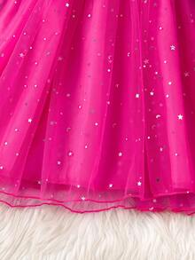 SHEIN Vestido de malla con contraste para niñas pequeñas con estilo millennial - Multicolor - Ver 5
