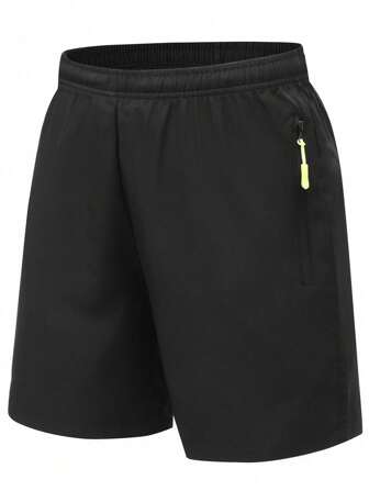 Men Zip Pocket Side Shorts