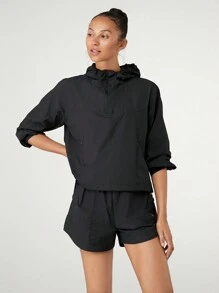 GLOWMODE Odporna na słońce kurtka z kapturem i częściowo siateczkową ściągaczką