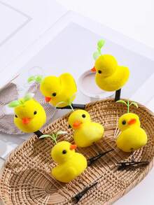 6 chiếc kẹp tóc vịt vàng dễ thương, kẹp tóc cá nhân thời trang và tinh tế để đeo khi đi du lịch và hàng ngày, món quà tuyệt vời cho phụ nữ và trẻ em gái, thích hợp để đeo hàng ngày và lễ hội Halloween - Màu vàng - Xem 4