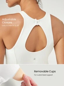 GLOWMODE FeatherFit™-Air Peekaboo Cut-Out Pocket Multifunktions-Sportkleid mit integrierter Shorts, leichter Halt, geeignet für Yoga, Alltag im Sommer