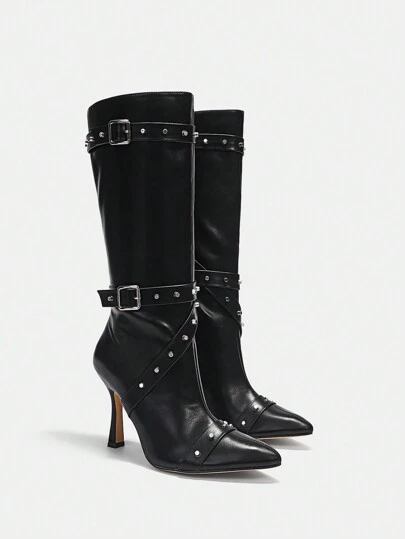 SHEIN X Lucía Bellido CUCCOO SZL 女士时尚靴子夏季度假鞋派对坏人时尚别致华丽风格圣诞节哥特式迪斯科派对夜间外出坏人秋季新年假期