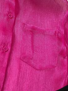 Bộ 2 món Áo sơ mi đỏ thường ngày xuân hè dành cho các cô gái trẻ và váy dây đeo dệt kim màu đen - Nhiều màu - Xem 5