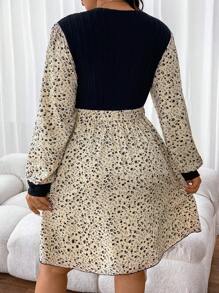 SHEIN Frenchy Vestito da donna floreale con patchwork in tessuto di grandi dimensioni