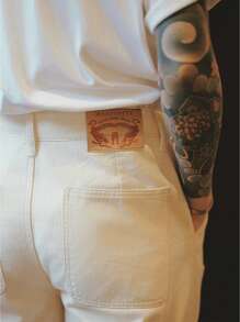 RivetRise Vintage American Style Men's Beige Denim Workwear Straight Leg Logging Jeans, For Husband, Boyfriend Gifts Going Out Hang Out Vacation Urban Work