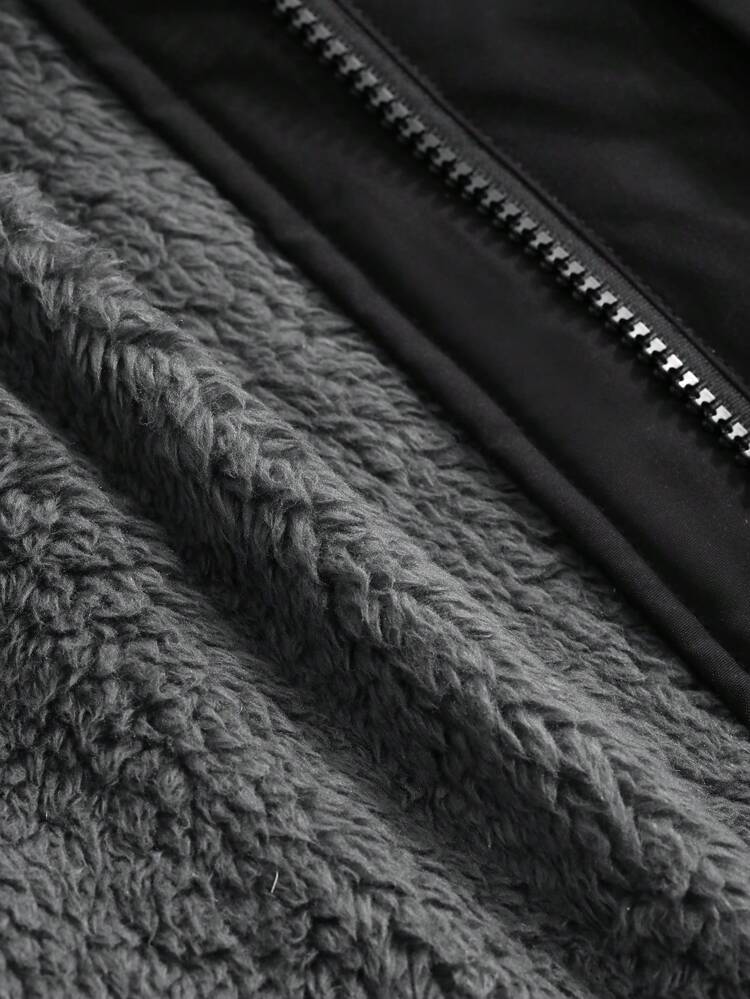 Women's Simple Solid Color Long Sleeve Padded Coat For Daily Wear, Winter Women Clothes, Padded Coat Women Jacket