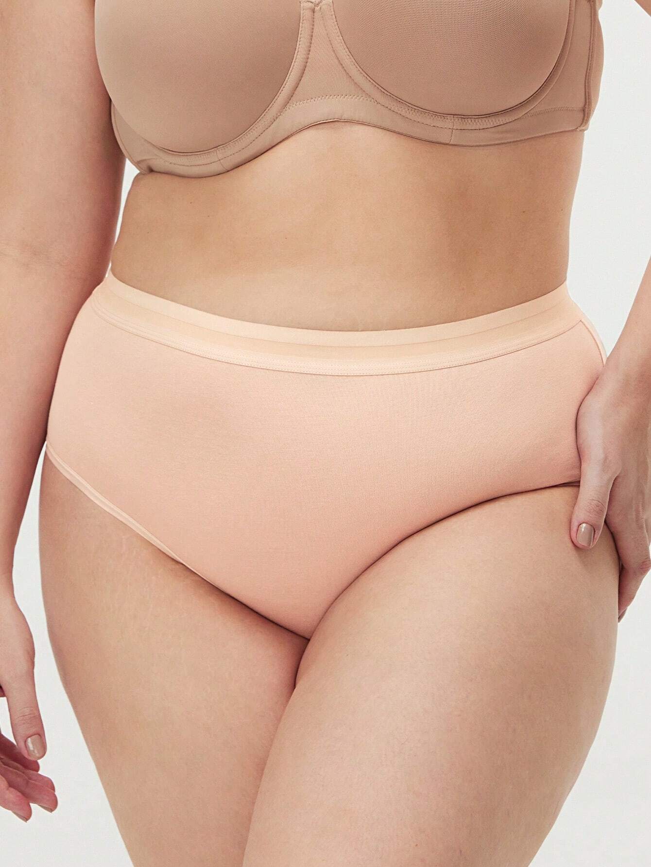 Ensemble de 3 culottes taille haute confortables en coton pour femmes