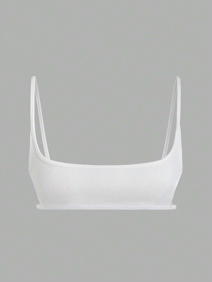 EgrlEra Women's Summer Solid Color Simple Daily Wear Camisole - White - View 1