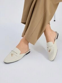 MOTF PREMIUM ROUND TOE COMFORTABLE SIMPLE APRICOT WOMEN'S FLAT SHOES, FOR NEW YEAR HOLIDAY, SPRING SHOES SPRING BREAK EASTER FOR CHRISTMAS - White - View 2