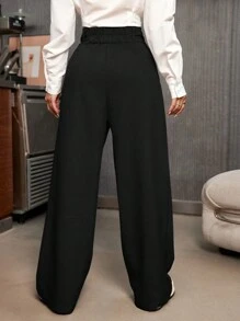Aveloria Affinna Pantalones anchos de cintura alta para uso cotidiano de mujeres