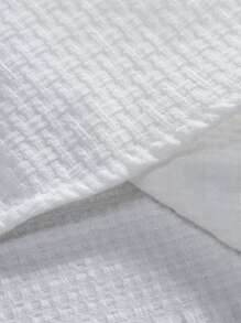 Manfinity RSRT 男士纯色纯色纽扣休闲短袖衬衫男友礼物男士夏季衬衫男士白色上衣男士白色上衣男士白色衬衫