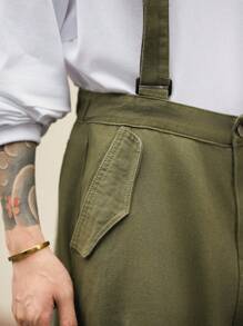 RivetRise Quần jean nam phong cách cổ điển quân đội màu xanh lá cây denim - xanh quân đội - Xem 3