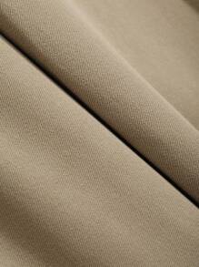 FRIFUL Ladies' Solid Color Lapel Sleeveless Tie-Front Regular Jacket, Casual And Daily Wear Vest Women Coats - Khaki - View 9