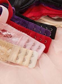 5 件套女士优雅蕾丝钢圈文胸套装内衣 - 彩色 - 查看 3