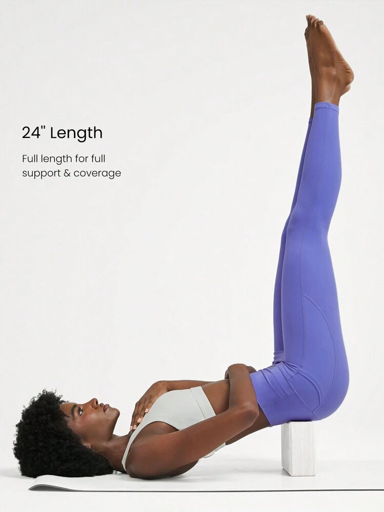 GLOWMODE 24" FeatherFit™ High-Rise Side Pocket Leggings Gym  Spring Summer - Periwinkle Blue - View 5