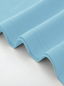 Manfinity Roughcore Men's Round Neck Printed Casual Daily Wear Short Sleeve T-Shirt For Summer - Blue - View 5