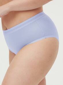 LUVLETTE Juego de 3 bragas de algodón cómodas de cintura alta para mujeres en talla grande - Multicolor - Ver 6