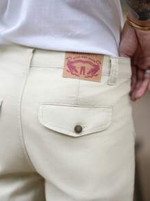 Manfinity Homme Pantaloni in denim dritti grigi chiaro, casual e ampi dal taglio vintage americano per uomo