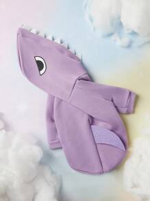PETSIN 1 pieza Capucha con disfraz de tiburón para mascotas en color morado, mantiene a las mascotas abrigadas, para gatos y perros