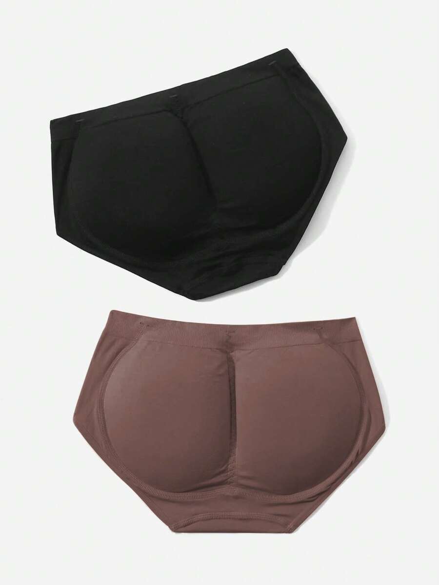 Women's Waist Cinchers & Shapewear 2pcs Set, Including Triangle Panties And Hip Pads