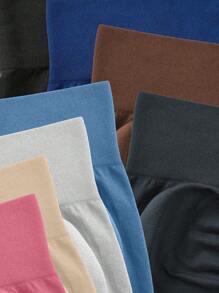 Easithlete Quần short thể thao màu trơn co giãn cao không đường may cho nữ, trang phục thường ngàyQuần short thể thao nữ, quần short tập gym, quần short đi xe đạp - Nhiều màu - Xem 4