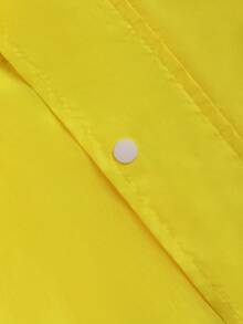 Girls' Simple Yellow Raincoat Jumpsuit - Yellow - View 4