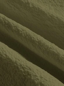 SHEIN MOD Đầm vest đơn giản màu xanh quân đội dành cho nữ, xếp ly và nơ buộc dây, phong cách phương Tây, cổ điển - xanh quân đội - Xem 4