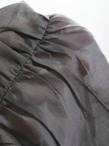 FRIFUL Women's Solid Color Simple Daily Wear Long Sleeve Shirt,Ruffle,Fall Clothes