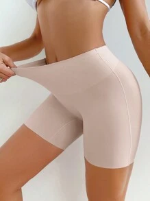 女式塑腹修身短褲 - 淺粉色 - 查看 6