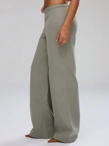 MUSERA 商务办公风，低腰阔腿裤，细扣腰带，度假时尚优雅