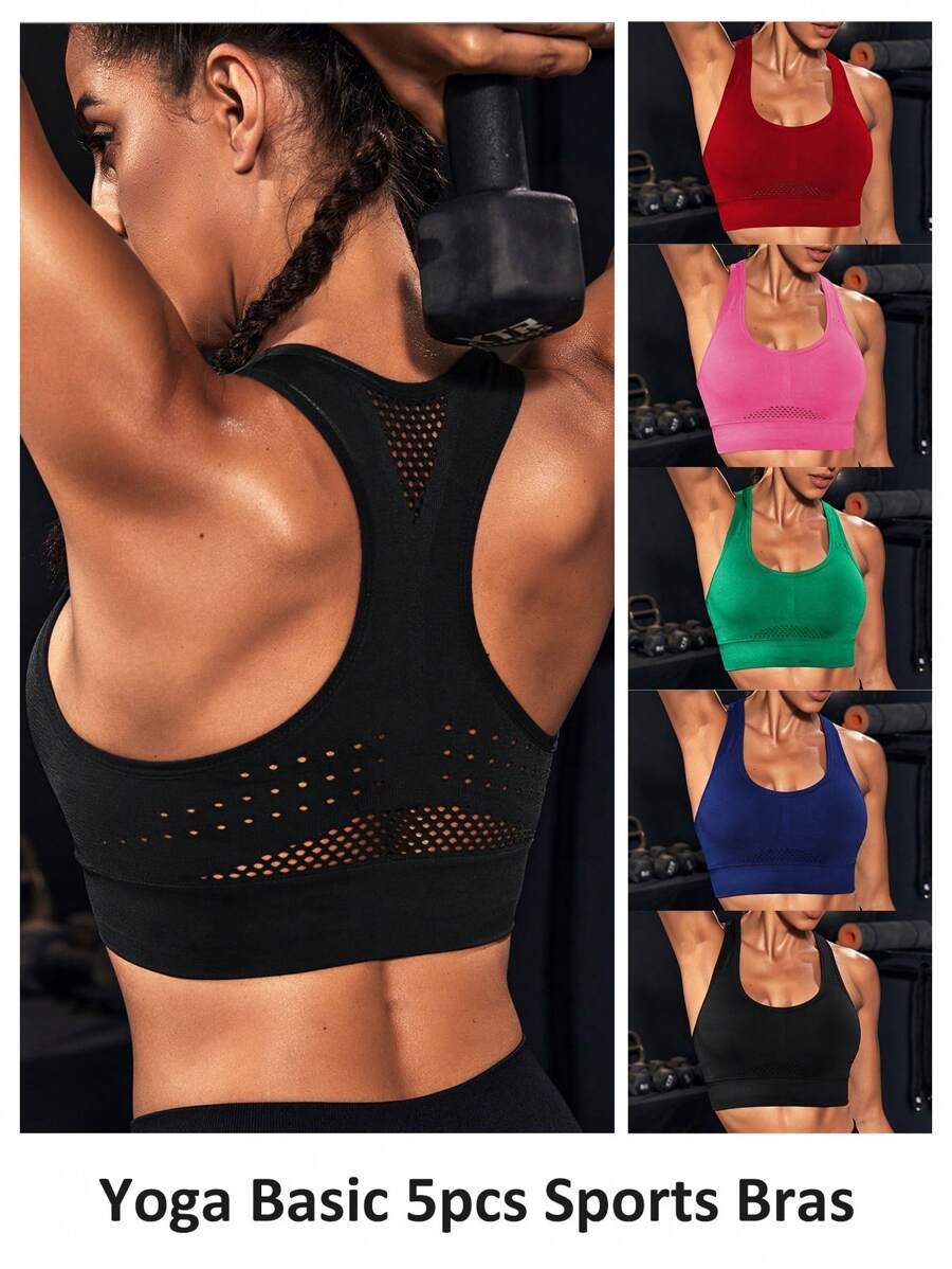 SHEIN Sports Đồ lót thể thao hàng ngày màu trơn liền mạch cho nữ - Nhiều màu - Xem 1