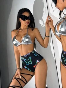 EgrlEra Colorful Fluorescent Butterfly Printed Super Short Shorts Y2K Outfit 