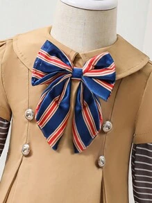 SHEIN Baby Girls' Khaki 2 In 1 Fun Movie Character Cosplay Dress Up Costume, Fall/Winter