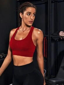 SHEIN Sports Đồ lót thể thao hàng ngày màu trơn liền mạch cho nữ - Nhiều màu - Xem 6