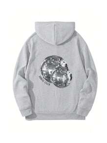 INAWLY Women's Thermal Lined Sweatshirt With Disco Club Light Bulb Print, Long Sleeve Tops Graduation,Back To School Outfits,Graduation,Teacher Outfits For Women,Back To School Pullover Fall Outfit