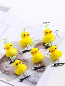 6 chiếc kẹp tóc vịt vàng dễ thương, kẹp tóc cá nhân thời trang và tinh tế để đeo khi đi du lịch và hàng ngày, món quà tuyệt vời cho phụ nữ và trẻ em gái, thích hợp để đeo hàng ngày và lễ hội Halloween - Màu vàng - Xem 6