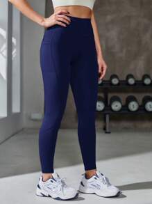 Powerista Quần legging thể thao phối màu trơn dành cho nữ, quần tập yoga - Nhiều màu - Xem 4