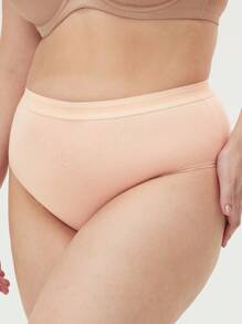 LUVLETTE Juego de 3 bragas de algodón cómodas de cintura alta para mujeres en talla grande - Multicolor - Ver 3