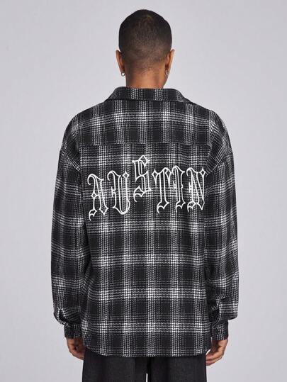 ROMWE Avant Camisa casual para hombre, apropiada para otoño e invierno, escuela