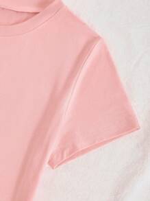 INAWLY T-shirt z krótkim rękawem i okrągłym dekoltem w kształcie liter, damska letnia koszulka z pulowerem