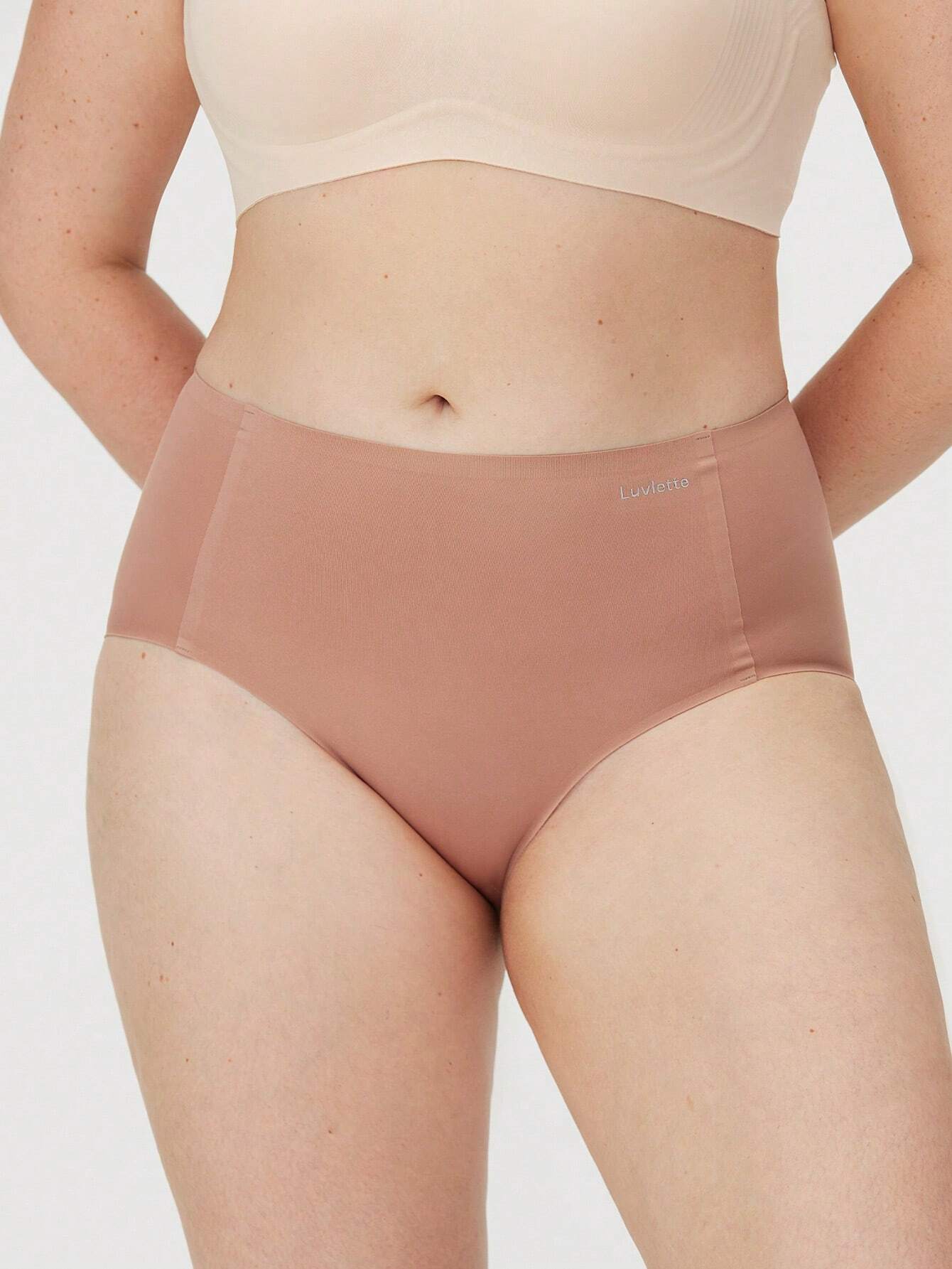 3-Pack High Waist Basics No-Show Briefs Women Underwear Panties Set