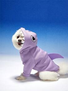 PETSIN 1 pieza Capucha con disfraz de tiburón para mascotas en color morado, mantiene a las mascotas abrigadas, para gatos y perros