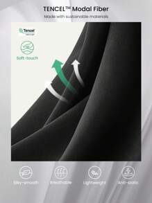 GLOWMODE SoftSerene-TENCEL™ Reset Restore Off-Shoulder Long Sleeve Tee With Thumbhole Daily Lounge - Black - View 4