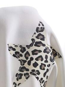 DAZY 女士豹紋圓領T卹 - 白色 - 查看 6