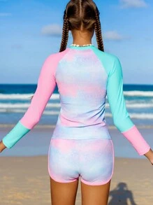 SHEIN Tankini à bretelles fines pour adolescentes