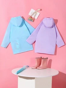 Children's Cute Unicorn Printed Waterproof Raincoat For Outdoor Activities, School And Hiking