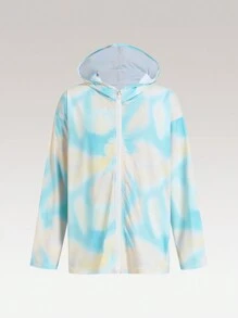 SHEIN Tween Girls' Fashionable Cool-Feeling Sunscreen Clothes - Blue - View 1